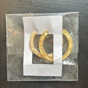 OAK + FORT Ivory Hoop Earrings